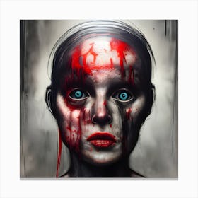 Bloody Face 1 Canvas Print