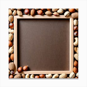 Nut Frame With Nuts Canvas Print