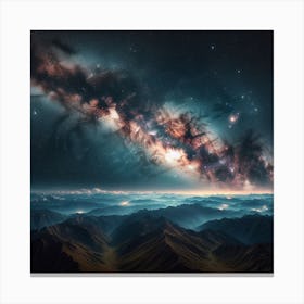 Milky Over Mountains Canvas Print