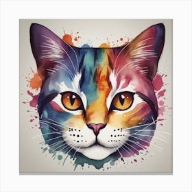 Colorful Cat Canvas Print