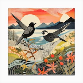 Bird In Nature Swallow 3 Canvas Print