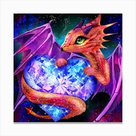 Heart Dragon Canvas Print