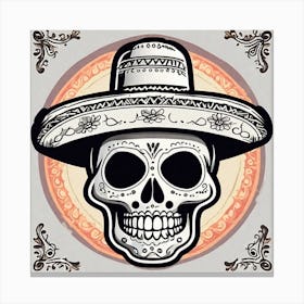 Day Of The Dead Skull 23 Canvas Print
