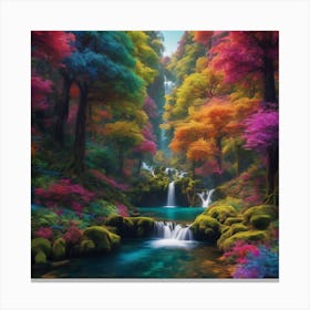 Colorful Forest Canvas Print