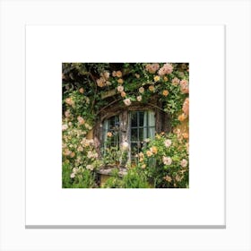 Roses On The Window Canvas Print