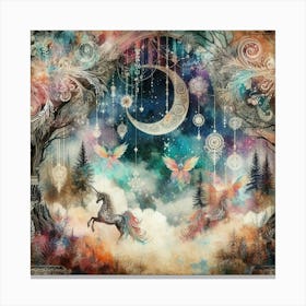 Dreaming Unicorns Canvas Print