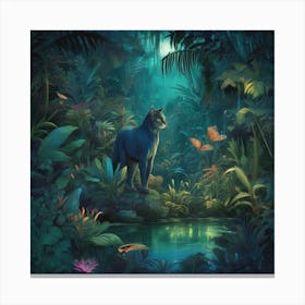 A Mysterious Jungle Night 8 Canvas Print