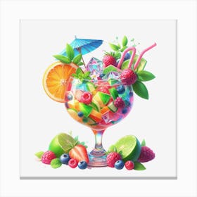 Tropical Cocktail 1 Canvas Print