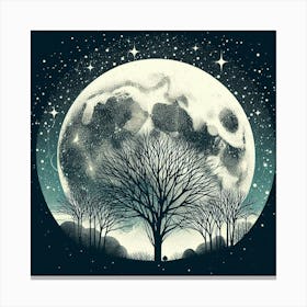 Full Moon In The Sky 2 Canvas Print