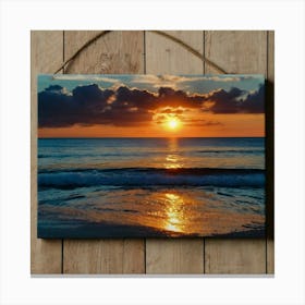 Sunset On The Beach Canvas Print