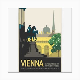 Vintage Travel Poster Vienna Canvas Print