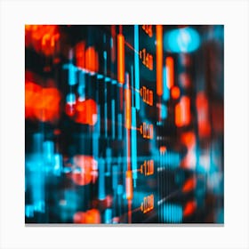 Blurred Stock Market Data Canvas Print