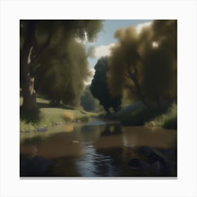 River In The Woods 13 Canvas Print