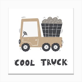 Cute Funny Truck Canvas Print