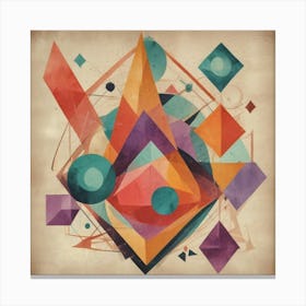 Geometric Abstract Painting Canvas Print