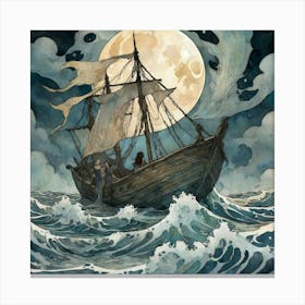 Ship In The Night Canvas Print