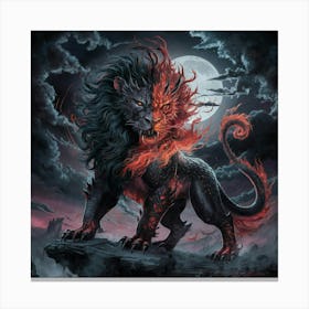 Lion Of The Night Canvas Print