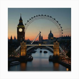 London At Dusk Canvas Print