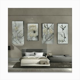 Asian Flower Wall Art Canvas Print