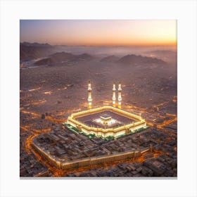 Mecca from sky Canvas Print