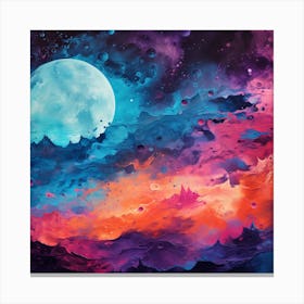 Abstract Space Painting 1 Canvas Print