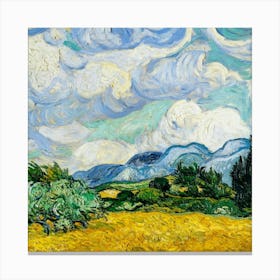 Wheat Field With Clouds Canvas Print