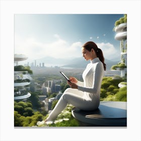 Futuristic Woman 103 Canvas Print