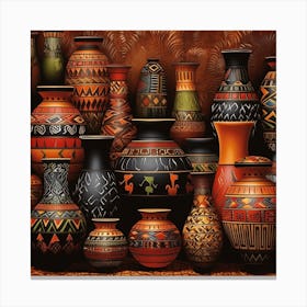African Vases Canvas Print