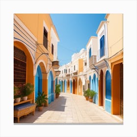 Narrow Alleyway In Morocco Canvas Print