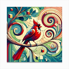 Colorful Cardinal 1 Canvas Print