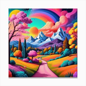 Rainbow Landscape Canvas Print