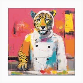 Leopard Chef Canvas Print