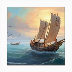 Of A Sailing Ship Canvas Print