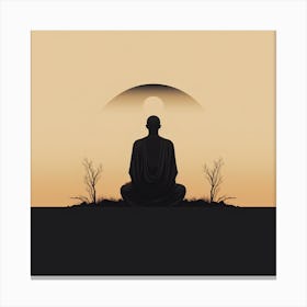Buddha Silhouette Canvas Print