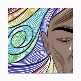 Woman Crying Canvas Print