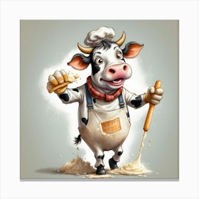 Cartoon Cow 23 Canvas Print