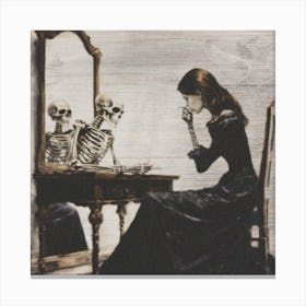 Skeletons In The Mirror Canvas Print