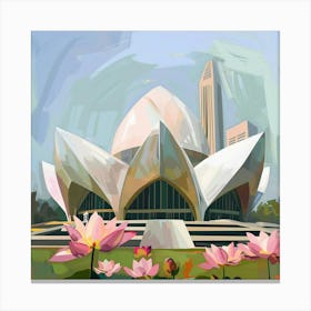 Lotus Temple Delhi Canvas Print