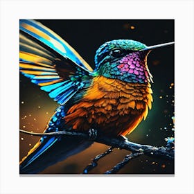 Colorful Hummingbird Canvas Print