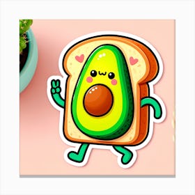 Avocado Sticker 1 Canvas Print