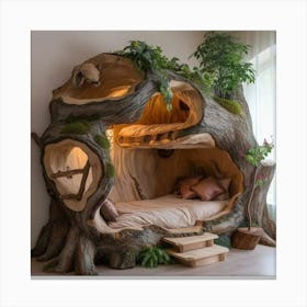 Tree House Bed Canvas Print