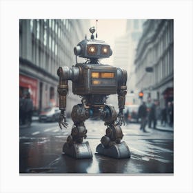 Robot On The Street 62 Canvas Print