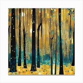 Forest At Night 1 Canvas Print