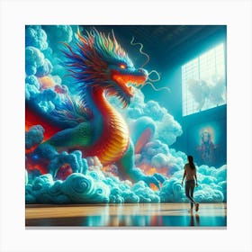 Dragon In The Sky Canvas Print