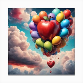 Heart Balloons Canvas Print