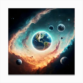 Space Scene 4 Canvas Print