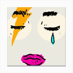 Crying Face Canvas Print