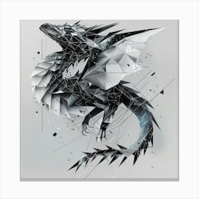 Geometric Dragon Canvas Print