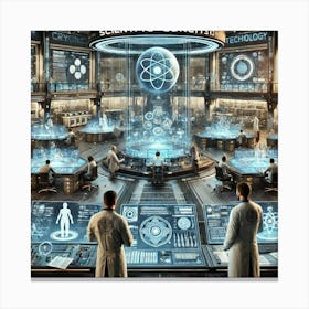 A Futuristic Sci Fi Scene Showcasing The Scientifi 1 Canvas Print