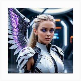 Futuristic Angel Canvas Print